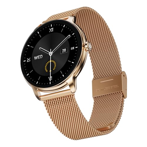 Boat Chrome Iris Fashion Smart Watch for Women - Elegant Ultra-Sleek Dial, Light-Weight Metal Body, 1.32" AMOLED Display, 1000 Nits, AOD, Female Wellness Tracking Watch for Woman (Velvet Wine)|B0G1MQNMW4