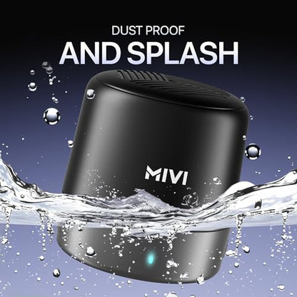 Mivi Play Bluetooth Speaker with 12 Hours Playtime. Wireless Speaker Made in India with Exceptional Sound Quality, Portable and Built in Mic-Black|B094RCC4L1