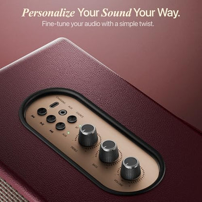 Mivi SuperBox Classic 120W Portable Bluetooth Speaker [New Launch] | Premium Sound with Built-in Subwoofer, Bass & Treble Control Knobs, AUX & USB Support | Made in India|B0FB44F3NZ