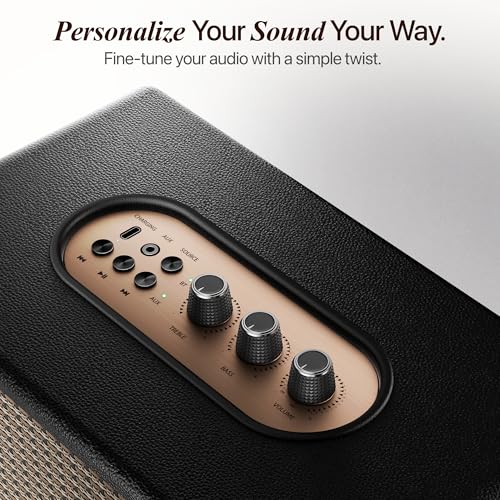 Mivi SuperBox Classic 120W Portable Bluetooth Speaker [New Launch] | Premium Sound with Built-in Subwoofer, Bass & Treble Control Knobs, AUX & USB Support | Made in India|B0FB44F3NZ