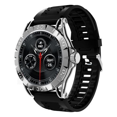 Boat Enigma Ascend Men's Luxury Smart Watch w/ 1.76”(4.47 cm) HD Display, Functional Crown, BT Calling, Upto 5 Days Battery, 100+Sports Modes, 200+Watch Faces, IP68, HR & SPO(Ocean Blue)|B0DFYJTL8X