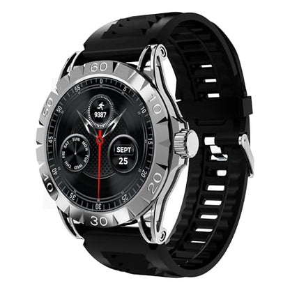 Boat Enigma Ascend Men's Luxury Smart Watch w/ 1.76”(4.47 cm) HD Display, Functional Crown, BT Calling, Upto 5 Days Battery, 100+Sports Modes, 200+Watch Faces, IP68, HR & SPO(Ocean Blue)|B0DFYJTL8X
