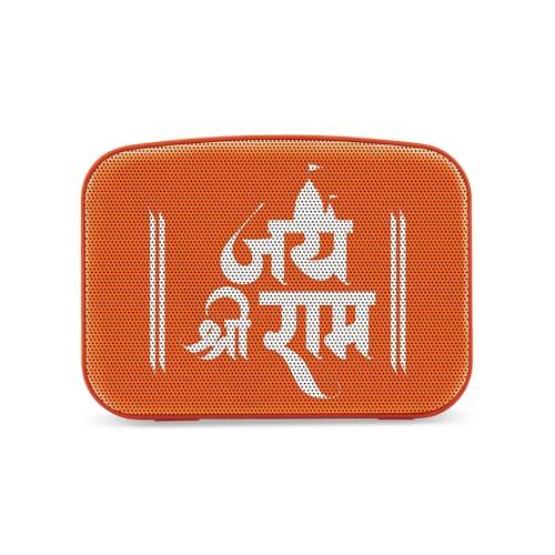 Saregama Carvaan Mini Shri Ram - Portable Music Player with Pre-Loaded Ram Charitmanas, Ram & Hanuman Bhajans | BT/FM/AM/AUX (Devotional Orange) - Nalanda Enterprises