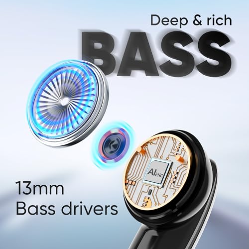 Mivi DuoPods Vibe Earbuds [New Launch], 60 Hours Playtime, AI-ENC for HD Calls, 13mm Drivers, IPX 4.0, BT v5.3, Made in India True Wireless Bluetooth Ear Buds|B0G2GKPK48