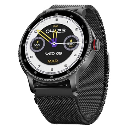 Boat Lunar Discovery Pro, 1.39" HD Display, Metal Body, QR Tray, Emergency SOS, Functional Crown, Multiple Sports Modes, HR,SpO2 & Sleep Tracking, Smart Watches for Men & Women (Steel Black)|B0FLK2QSHR