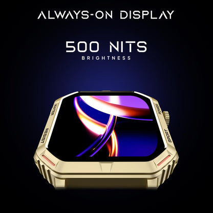 Fire-Boltt Strike Smart Watch 1.95” AMOLED Display, 800 NITS Brightness, 123 Sports Modes, Bluetooth Calling, Always On Mechanism