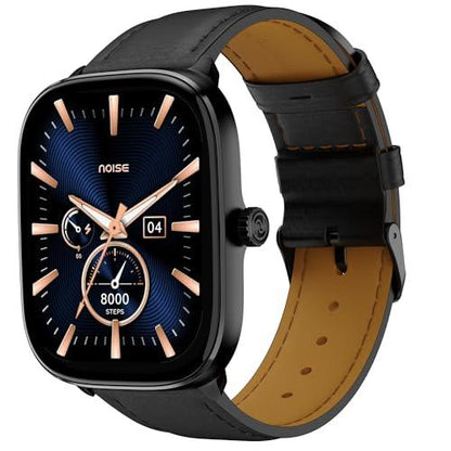 Noise New Macro Smart Watch with 2.0” HD Display,Metallic Finish BT Calling, Functional Crown, 7 Days Battery Life, Sleep Tracking, 200+ Watch Faces (Elite Black) - Nalanda Enterprises