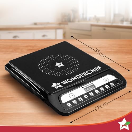 Wonderchef Power 1400W Induction Cooktop with 11 Preset Functions, Push Touch Control Button Induction Cooktop, 2 Years Warranty|B0CJJ2WPRV
