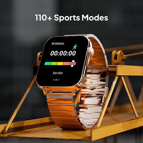 Fire-Boltt Visionary Ultra 1.78" AMOLED, Stainless Steel Luxury Smart Watch, Bluetooth Calling with Rotating Crown, 100+ Sports Mode, TWS Connection (Gold) - Nalanda Enterprises