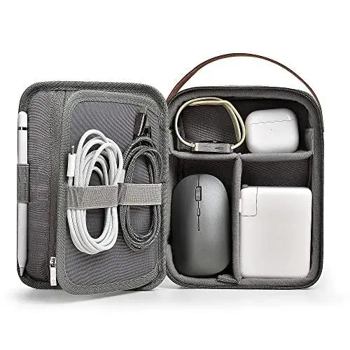 WIWU Electronics Organizer, Waterproof Travel Cable Organizer Bag, Large Capacity Organizer for Apple Pencil, Hard Drives, Phone, USB, By BEING ONE (Black) - Nalanda Enterprises