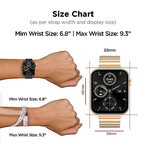 Fire-Boltt Visionary Ultra 1.78" AMOLED, Stainless Steel Luxury Smart Watch, Bluetooth Calling with Rotating Crown, 100+ Sports Mode, TWS Connection (Gold) - Nalanda Enterprises