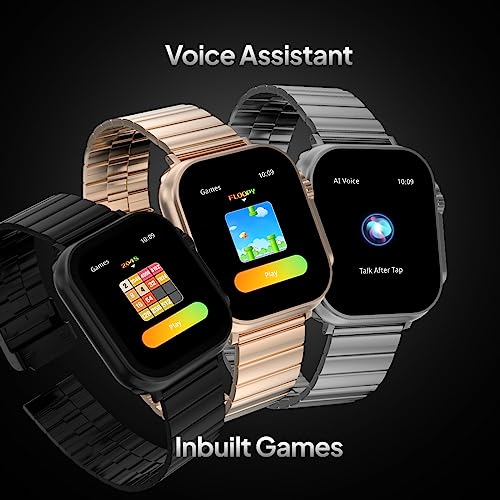 Fire-Boltt Gladiator + 1.96 AMOLED Display Luxury Smartwatch, Rotating Crown, 115+ Sports Modes & Bluetooth Calling, AI Voice Assistant, Gaming|B0C5MRZQXP