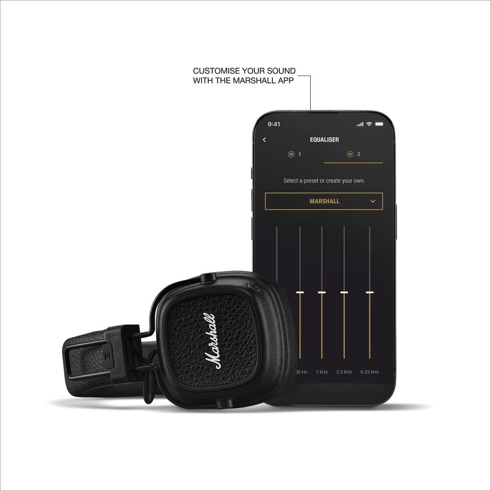 Marshall Major V Wireless On-Ear Headphones, Black - Nalanda Enterprises