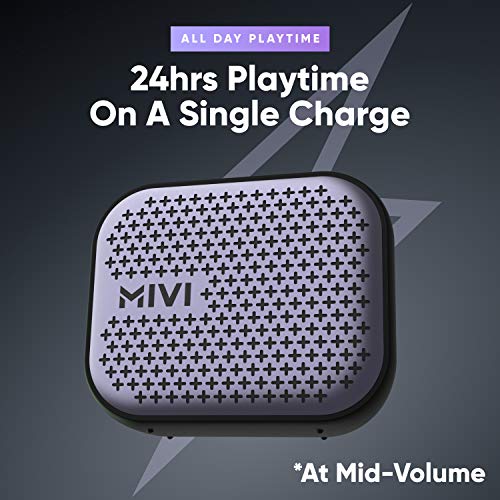Mivi Roam 2 Bluetooth 5W Portable Speaker,24 Hours Playtime,Powerful Bass, Wireless Stereo Speaker with Studio Quality Sound,Waterproof, Bluetooth 5.0|B08PGYLCQB