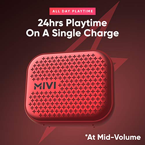 Mivi Roam 2 Bluetooth Speakers wireless-5W Portable Speaker,24 Hours Playtime,Powerful Bass, Wireless Stereo Speaker with Studio Quality Sound,Waterproof, Bluetooth 5.0 and in-Built Mic, Made In India|B08PGWDRDJ