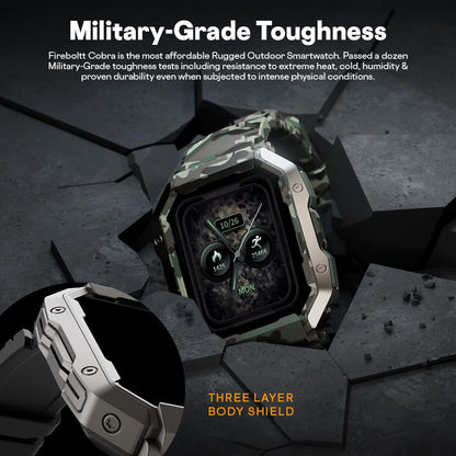 Fire-Boltt Strike Smart Watch 1.95” AMOLED Display, 800 NITS Brightness, 123 Sports Modes, Bluetooth Calling, Always On Mechanism