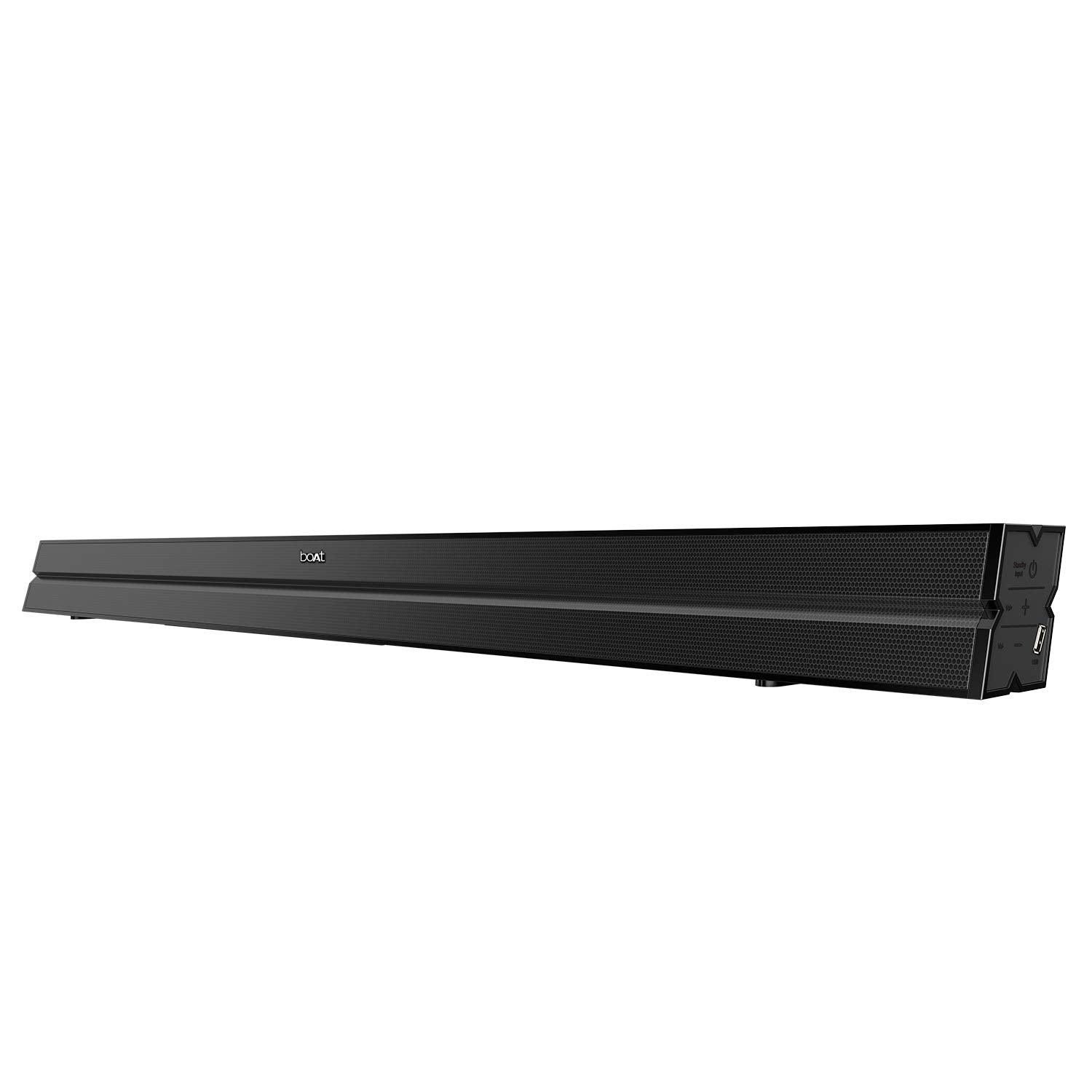 boAt AAVANTE Bar 1800 120W 2.1 Channel Bluetooth Soundbar Signature Sound, Wireless Subwoofer, Multiple Connectivity Modes, Entertainment Modes(Premium Black) - Nalanda Enterprises