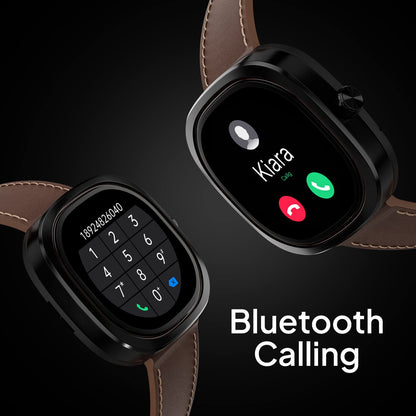 Fire-Boltt Collide 1.32" Display Smartwatch, Bluetooth Calling with Body Shielding Metal Paint, Single BT Connection, BT 2.0 Ultra Low Power Consumption, SpO2 (Silver Black)