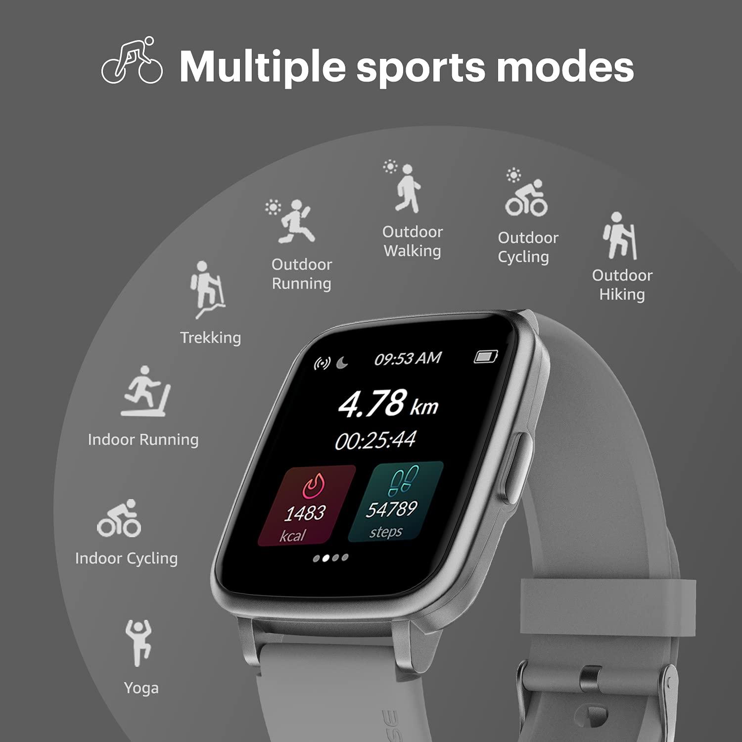 Noise New Macro Smart Watch with 2.0” HD Display,Metallic Finish BT Calling, Functional Crown, 7 Days Battery Life, Sleep Tracking, 200+ Watch Faces (Elite Black) - Nalanda Enterprises