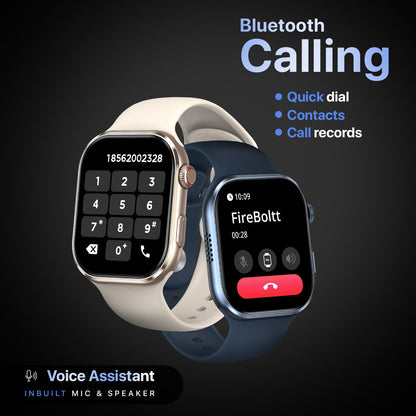 Fire-Boltt Brillia Smart Watch with 51.3mm (2.02 inch) AMOLED Display, Bluetooth Calling, SpO2, Heart Rate Monitoring, 120+ Sports Modes (Brillia, Black)