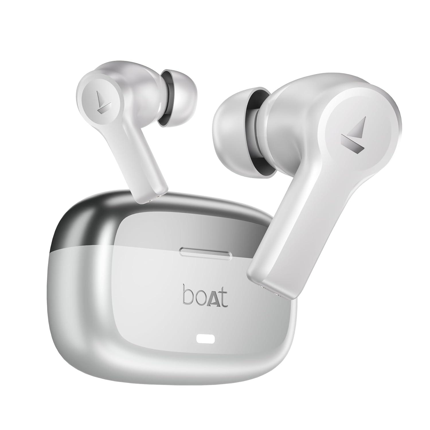 boAt Nirvana Lucid w/ 32 dB ANC, Multi-Point Connectivity, in-Ear Detection, 60HRS Playback, Hearables App, 4 Mics ENx, IPX5 Truly Wireless in Ear Earbuds, TWS Ear Buds - Nalanda Enterprises