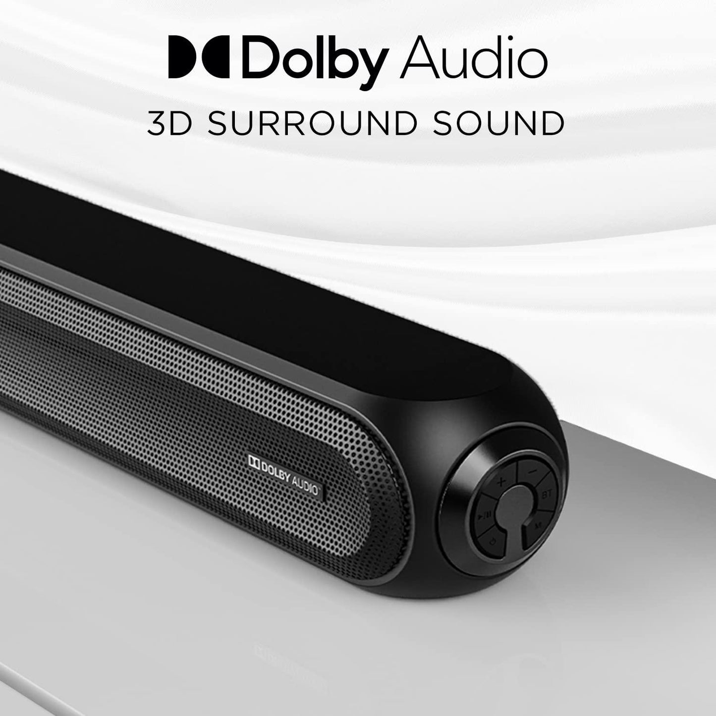 boAt Aavante Bar 3200D Soundbar with Dolby Audio,350W RMS Signature Sound,5.1 Channel,3D Surround Sound,Dual Wireless Rear Speakers&Master Remote(Premium Black)(Premium Black) - Nalanda Enterprises