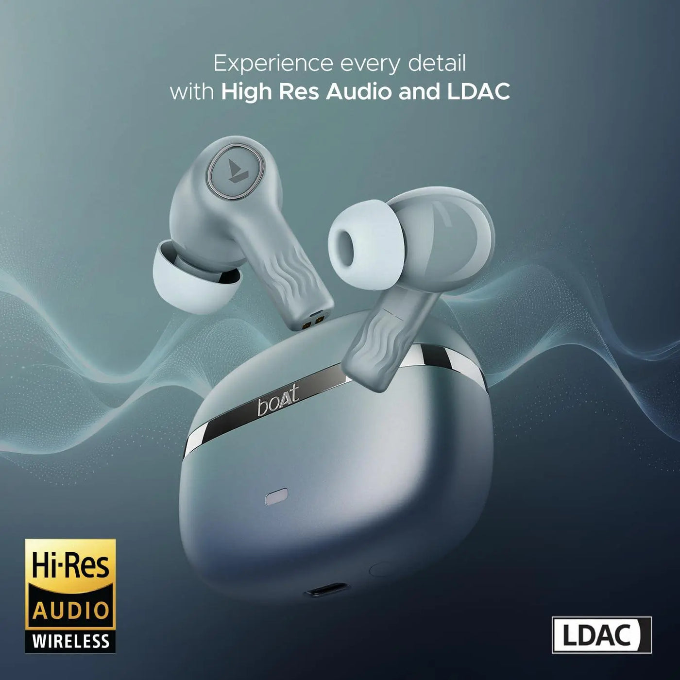 boAt Nirvana Ion ANC Pro Truly Wireless in Ear Ear Buds w/Hi-Res Audio w/LDAC, Upto 32 dB ANC, 120 Hrs Playback, Crystal Bionic Sound Powered by HiFi, ENx Tech, Hearables App(Blazing Comet) - Nalanda Enterprises