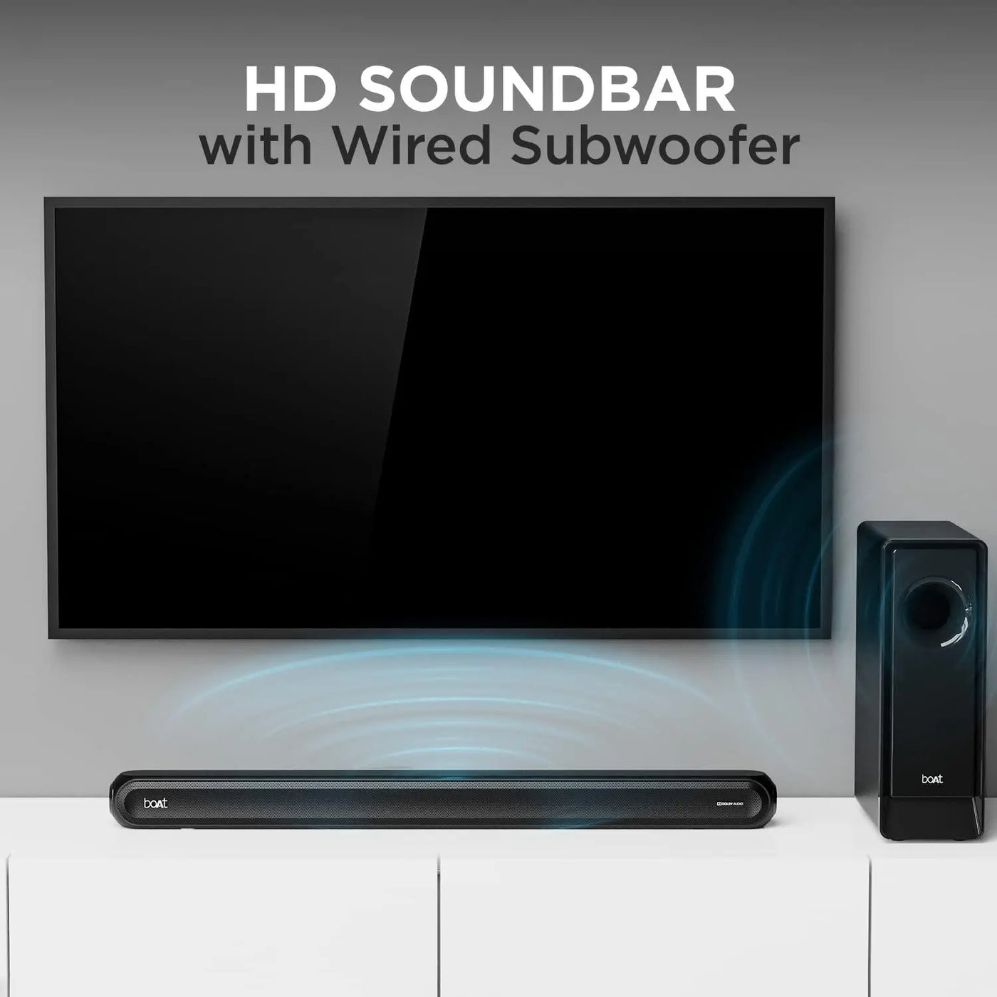 boAt Aavante Bar 4000DA with Dolby Atmos 3D 200 W Bluetooth Soundbar (Premium Black, 2.1 Channel) - Nalanda Enterprises