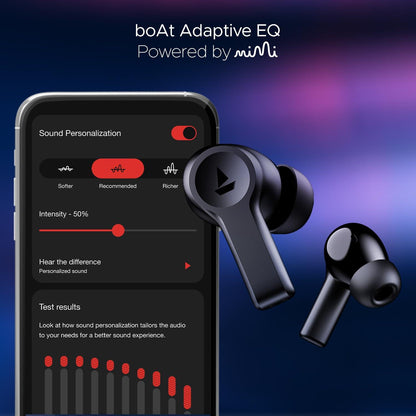 boAt Nirvana Lucid w/ 32 dB ANC, Multi-Point Connectivity, in-Ear Detection, 60HRS Playback, Hearables App, 4 Mics ENx, IPX5 Truly Wireless in Ear Earbuds, TWS Ear Buds - Nalanda Enterprises