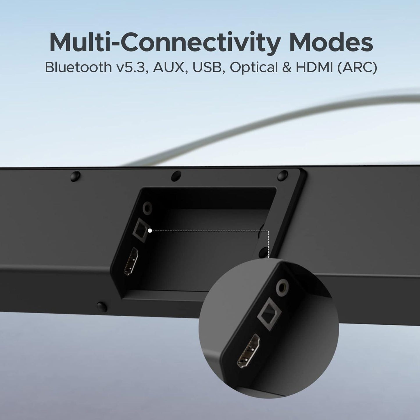 boAt Aavante Bar 1500 2.1 Channel Home Theatre Soundbar with 120W Signature Sound, Wired Subwoofer, Multiple Connectivity Modes, Entertainment EQ Modes and Sleek Finish (Black) - Nalanda Enterprises
