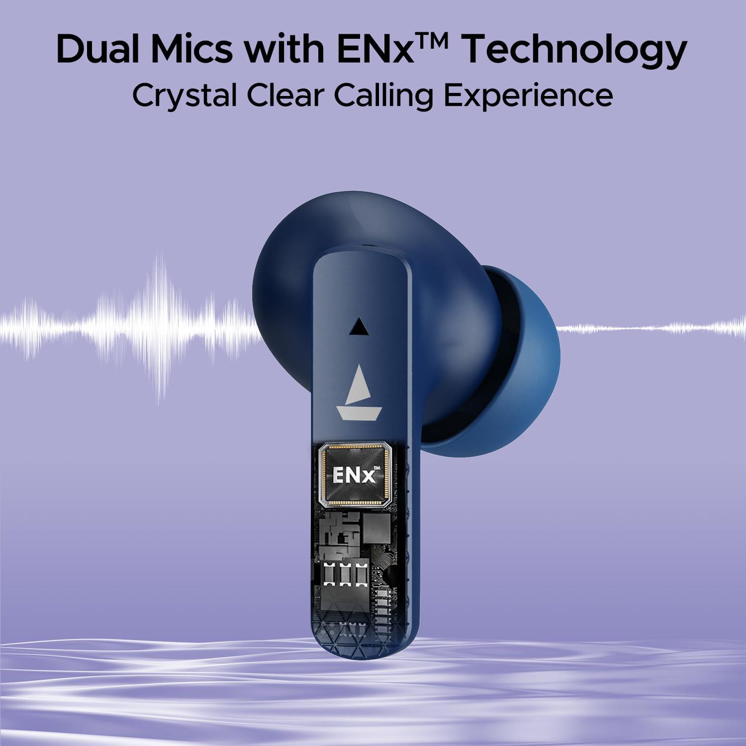 boAt Airdopes 91, 45HRS Battery, 50ms Low Latency, ENx Tech, Fast Charge, IPX4, IWP Tech, v5.3 Bluetooth Earbuds, TWS Ear Buds Wireless Earphones with mic - Nalanda Enterprises