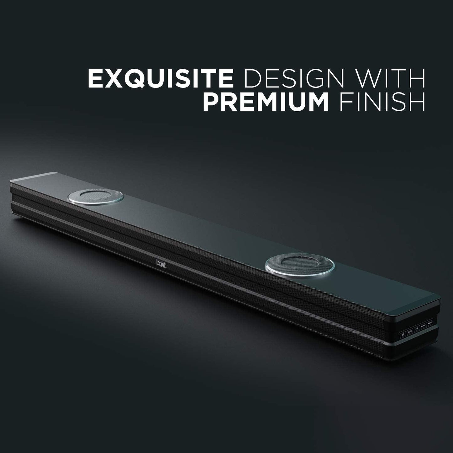 boAt Aavante Bar 1500 2.1 Channel Home Theatre Soundbar with 120W Signature Sound, Wired Subwoofer, Multiple Connectivity Modes, Entertainment EQ Modes and Sleek Finish (Black) - Nalanda Enterprises