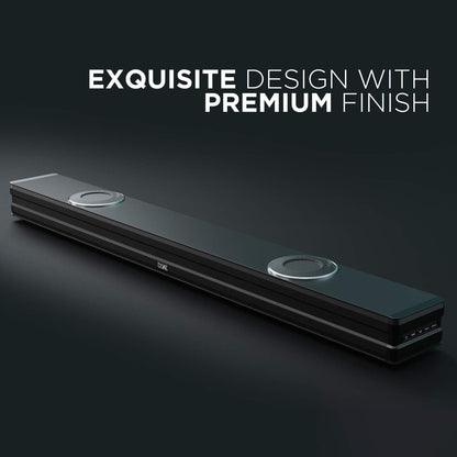 boAt Aavante Bar 1500 2.1 Channel Home Theatre Soundbar with 120W Signature Sound, Wired Subwoofer, Multiple Connectivity Modes, Entertainment EQ Modes and Sleek Finish (Black) - Nalanda Enterprises