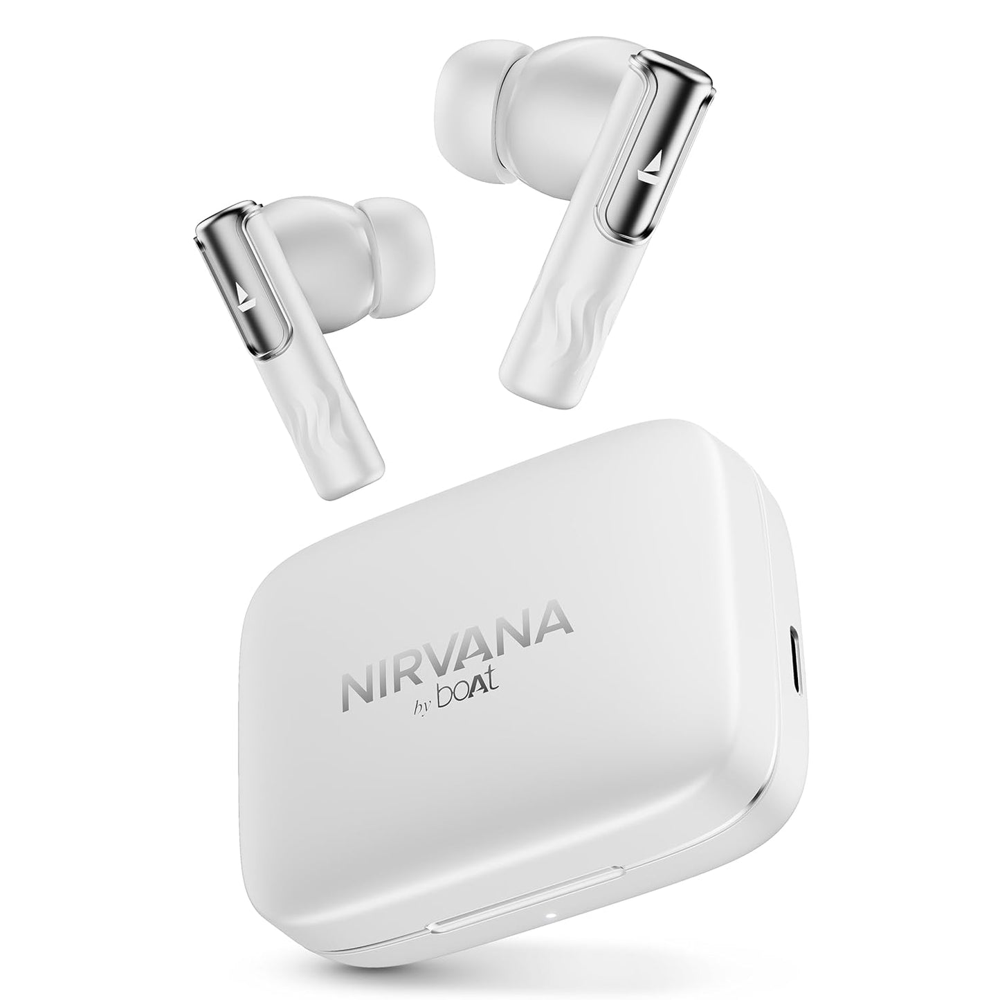 boAt Nirvana Ivy Truly Wireless in Ear Earbuds w/ 50dB Hybrid Active Noise Cancellation, 360º Spatial Audio, Dynamic Head Tracking,Hearables App Support & 50hrs Playback(Gunmetal Black) - Nalanda Enterprises