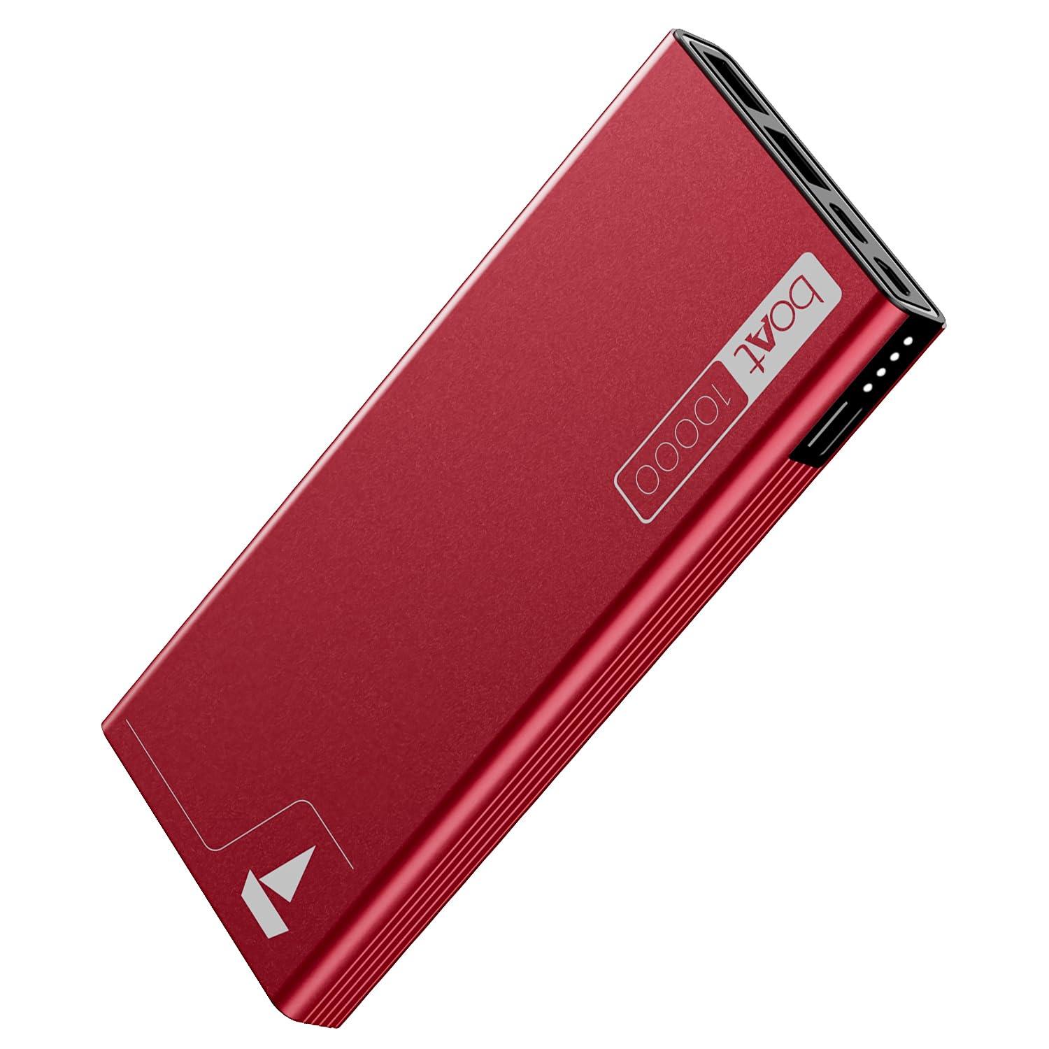boAt EnergyShroom PB300 Air 10000 mAh 22.5W Pocket Size Power Bank with Compact and Lightweight Design, LED Battery Display, 12 Layer Smart IC Protection & Smart Power Management(Carbon Black) - Nalanda Enterprises