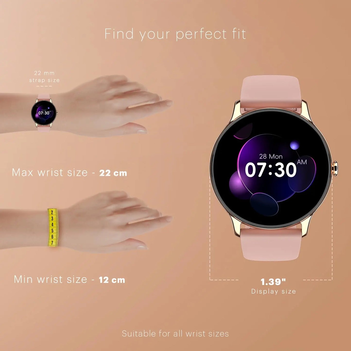 Noise Twist Go Round dial Smartwatch with BT Calling, 1.39" Display, Metal Build, 100+ Watch Faces, IP68, Sleep Tracking, 100+ Sports Modes, 24/7 Heart Rate Monitoring (Black Link) - Nalanda Enterprises