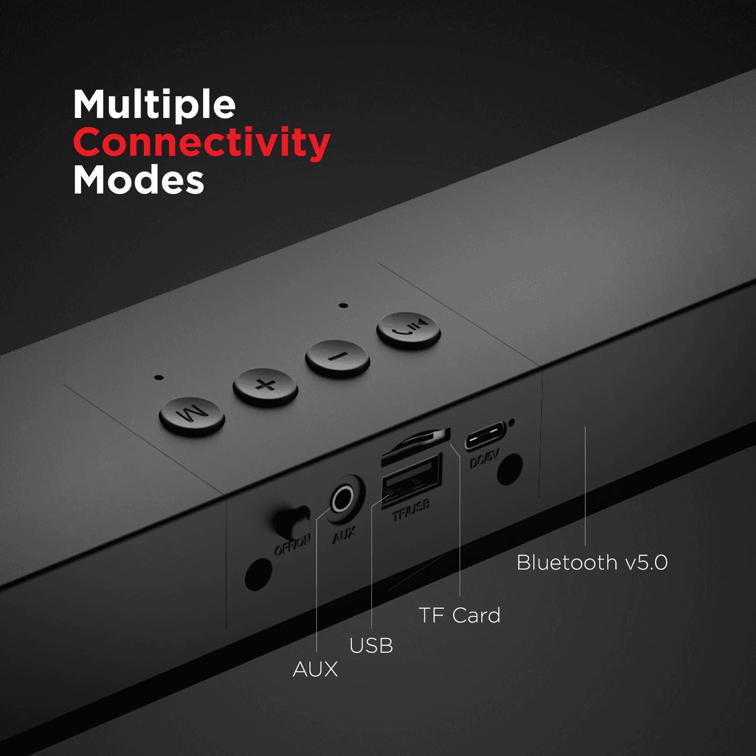 boAt Aavante Bar 1500 2.1 Channel Home Theatre Soundbar with 120W Signature Sound, Wired Subwoofer, Multiple Connectivity Modes, Entertainment EQ Modes and Sleek Finish (Black) - Nalanda Enterprises