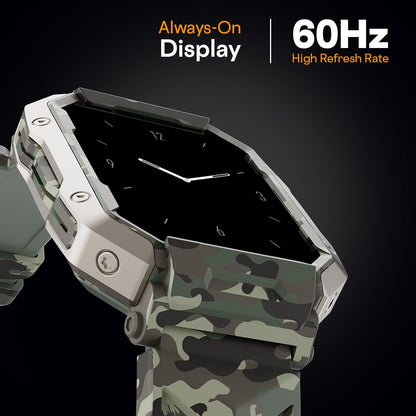 Fire-Boltt Strike Smart Watch 1.95” AMOLED Display, 800 NITS Brightness, 123 Sports Modes, Bluetooth Calling, Always On Mechanism