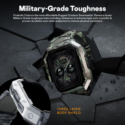 Fire-Boltt Strike Smart Watch 1.95” AMOLED Display, 800 NITS Brightness, 123 Sports Modes, Bluetooth Calling, Always On Mechanism