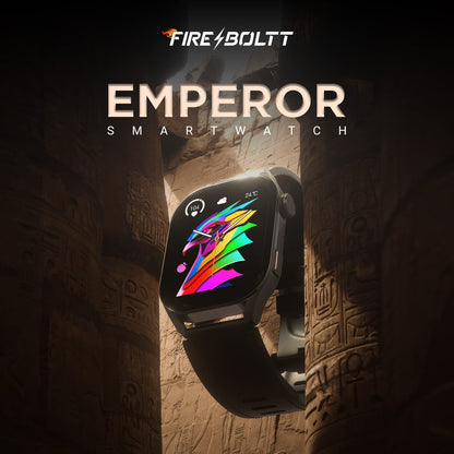 Fire-Boltt Emperor AMOLED 1.96" Display, Bluetooth Calling Smartwatch, AI Voice Assistant, 100+ App Based Sports Modes, Rotating Crown with Always On Display (Pink)