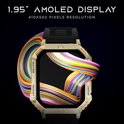 Fire-Boltt Strike Smart Watch 1.95” AMOLED Display, 800 NITS Brightness, 123 Sports Modes, Bluetooth Calling, Always On Mechanism