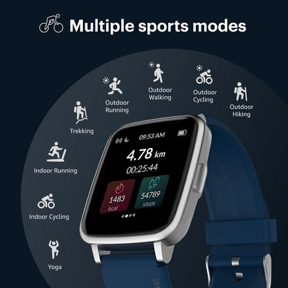 Noise New Macro Smart Watch with 2.0” HD Display,Metallic Finish BT Calling, Functional Crown, 7 Days Battery Life, Sleep Tracking, 200+ Watch Faces (Elite Black) - Nalanda Enterprises