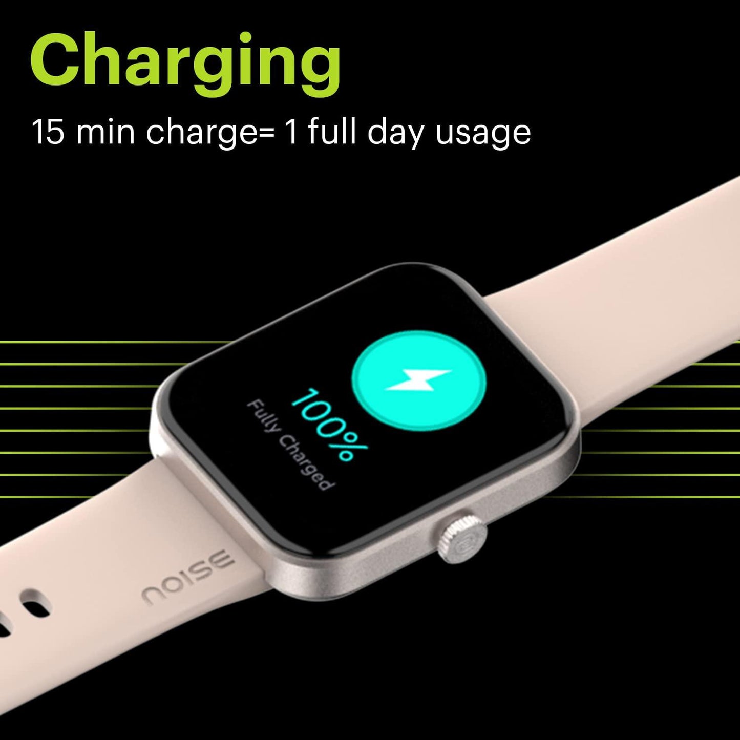 Noise New Macro Smart Watch with 2.0” HD Display,Metallic Finish BT Calling, Functional Crown, 7 Days Battery Life, Sleep Tracking, 200+ Watch Faces (Elite Black) - Nalanda Enterprises