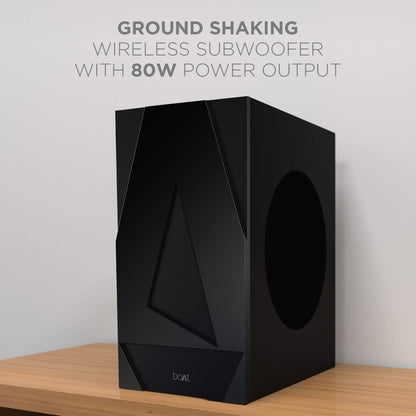 boAt Aavante Bar 1500 2.1 Channel Home Theatre Soundbar with 120W Signature Sound, Wired Subwoofer, Multiple Connectivity Modes, Entertainment EQ Modes and Sleek Finish (Black) - Nalanda Enterprises