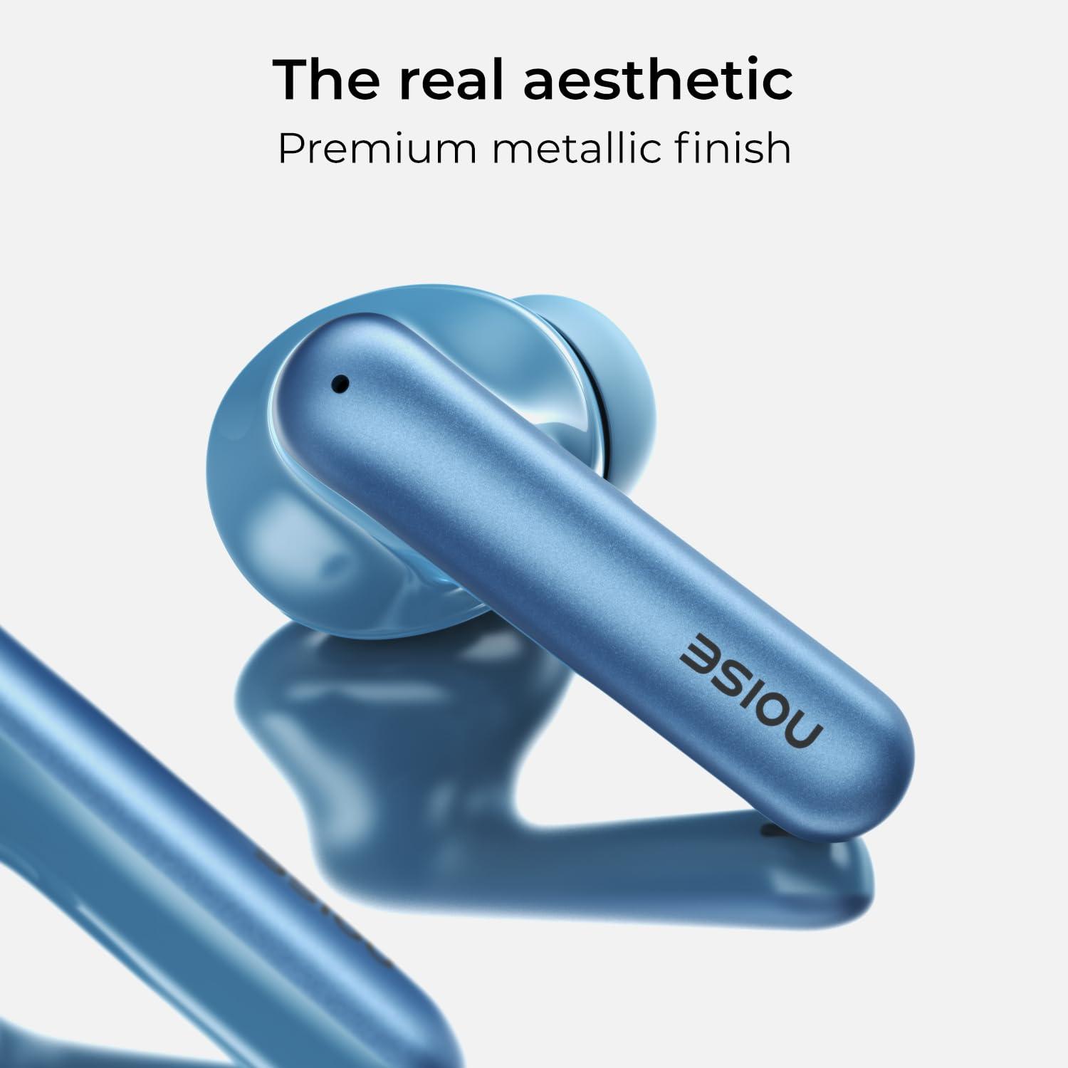 Noise Newly Launched Air Buds Pro 4 in-Ear Truly Wireless Earbuds with Metallic Finish, Hybrid ANC (Upto 40dB), 50H of Playtime, Dual Pairing, Spatial Audio, BT v5.3(Lake Blue) - Nalanda Enterprises