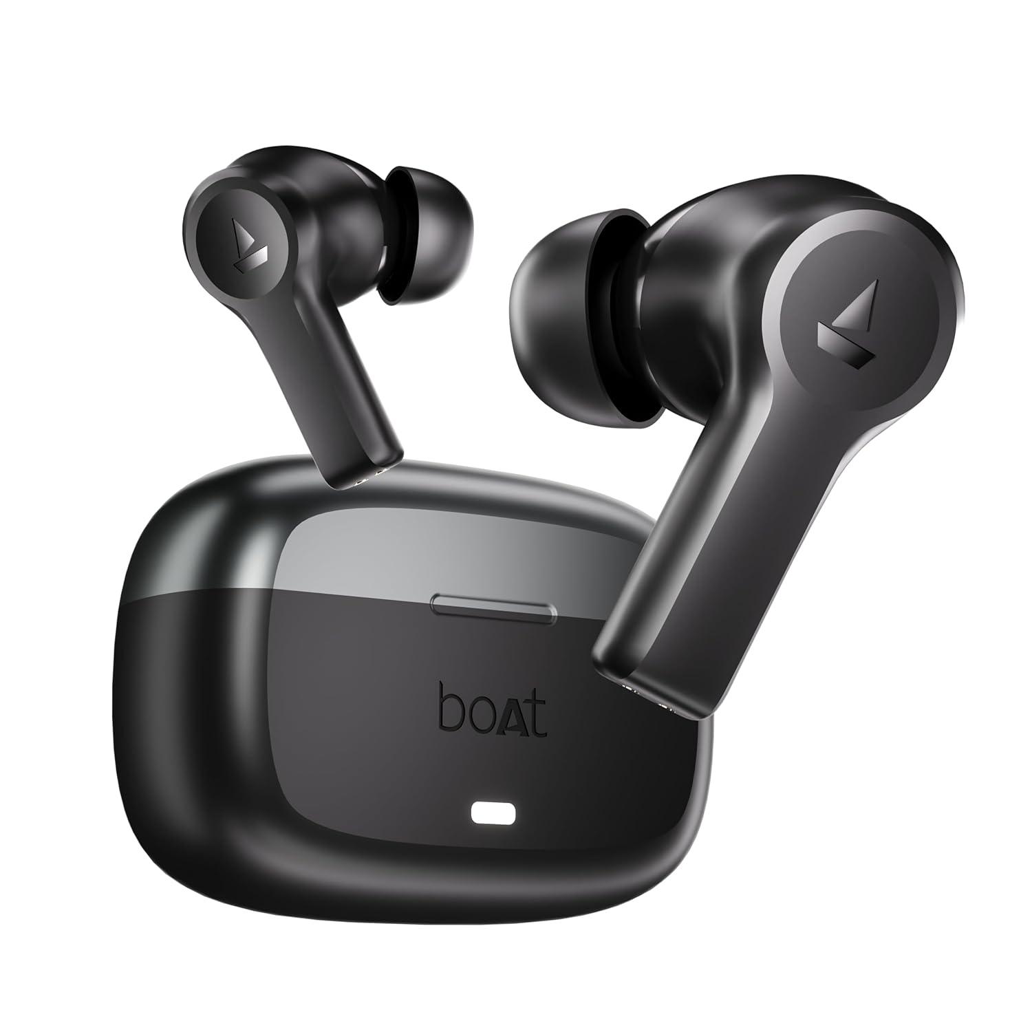 boAt Nirvana Lucid w/ 32 dB ANC, Multi-Point Connectivity, in-Ear Detection, 60HRS Playback, Hearables App, 4 Mics ENx, IPX5 Truly Wireless in Ear Earbuds, TWS Ear Buds - Nalanda Enterprises
