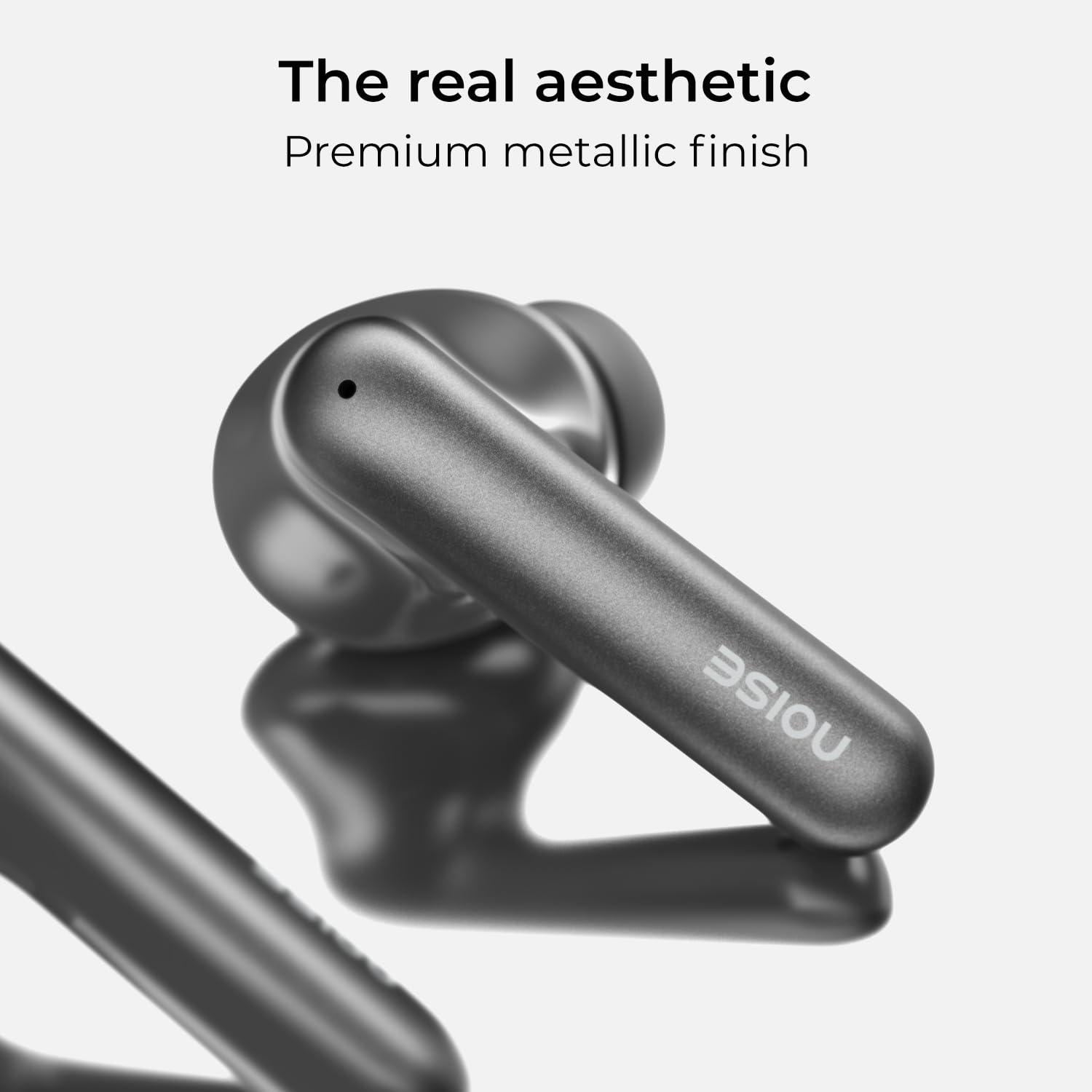 Noise Newly Launched Air Buds Pro 4 in-Ear Truly Wireless Earbuds with Metallic Finish, Hybrid ANC (Upto 40dB), 50H of Playtime, Dual Pairing, Spatial Audio, BT v5.3(Lake Blue) - Nalanda Enterprises