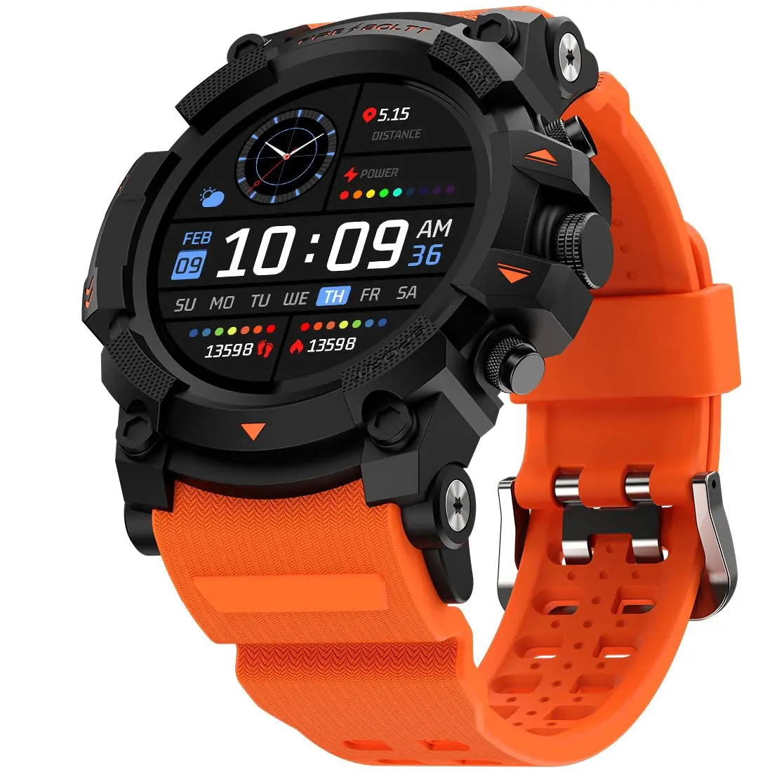 Fire-Boltt Expedition Smartwatch 1.39" Full Touch GPS Tracking Smart Watch Bluetooth Calling, 100+ Sports Modes, 360 * 360 Pixel High Resolution, Health Suite & Rugged Outdoor Built
