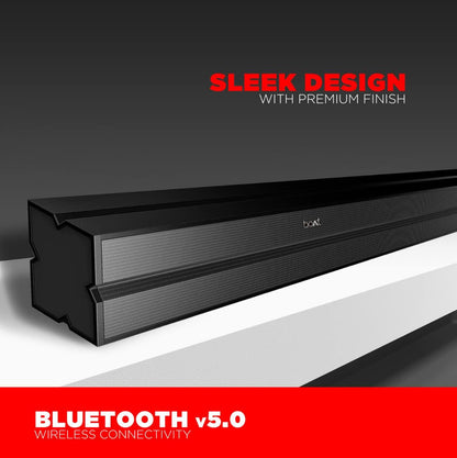 boAt AAVANTE Bar 1800 120W 2.1 Channel Bluetooth Soundbar Signature Sound, Wireless Subwoofer, Multiple Connectivity Modes, Entertainment Modes(Premium Black) - Nalanda Enterprises