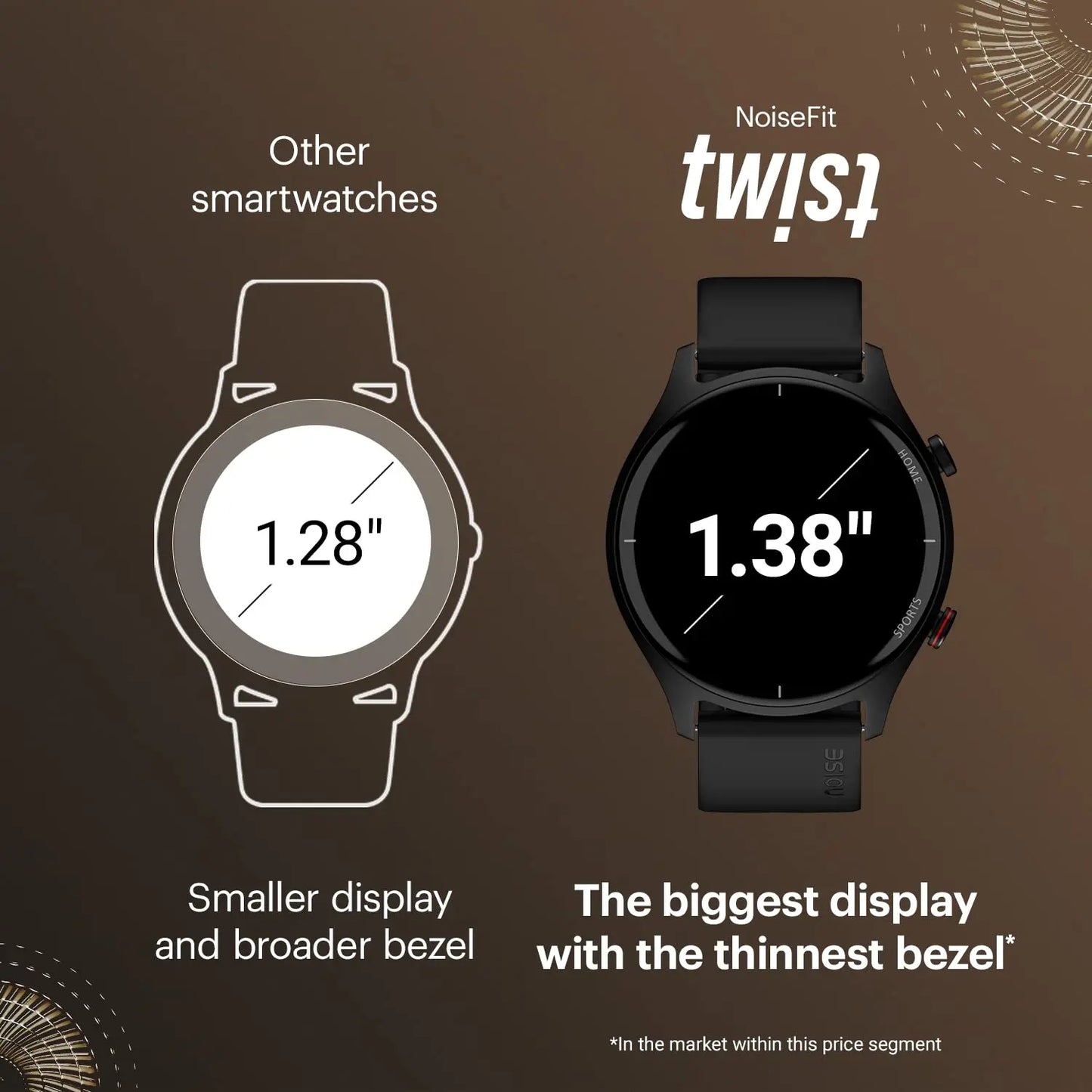 Noise Twist Go Round dial Smartwatch with BT Calling, 1.39" Display, Metal Build, 100+ Watch Faces, IP68, Sleep Tracking, 100+ Sports Modes, 24/7 Heart Rate Monitoring (Black Link) - Nalanda Enterprises